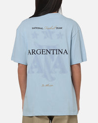 Majestic Athletic Argentina Halftone Crest T-Shirt Argentina Blue