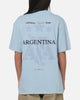 Majestic Athletic Argentina Halftone Crest T-Shirt Argentina Blue