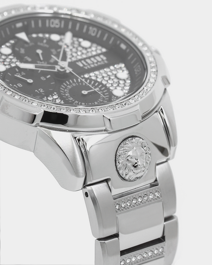Versus Versace 6eme Arrondissement Crystal Set Stainless Steel Watch Stainless Steel