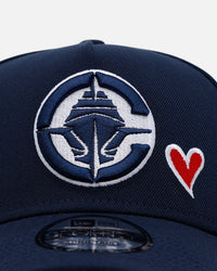 New Era Los Angeles Clippers 'Team Color Hearts' 9FORTY A-Frame Snapback Official Team Color