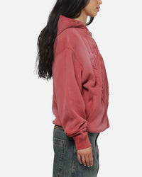 73Studio Marvel Spider-Man Battle Torn Zip Hoodie Washed Red