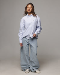 American Thrift Oxford Long Sleeve Shirt Blue Stripe