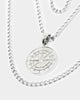 NXS Compass Necklace Set White Gold