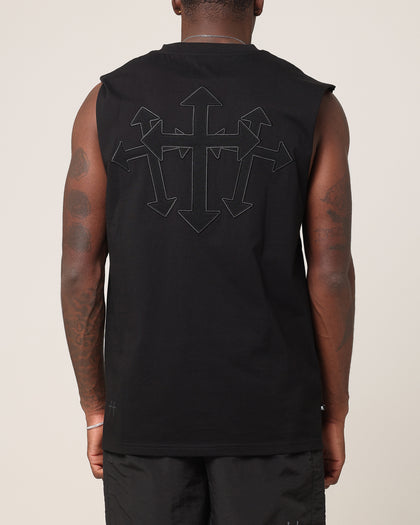 Saint Morta Sorrows Oversized Muscle T-Shirt Black