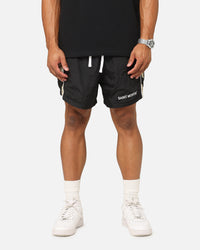 Saint Morta Official Panelled Beach Shorts Black/Stone