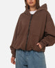 American Thrift Zip Hoodie Washed Brown