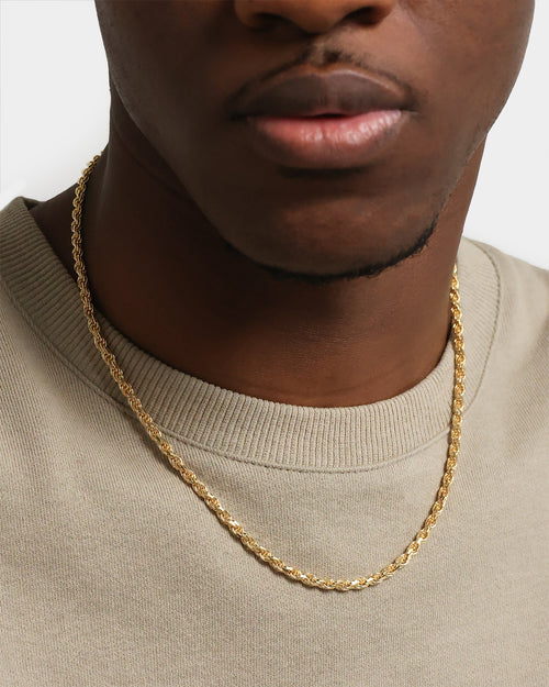 House Of Auric Rope 4mm 20" Chain 18k Gold Vermeil