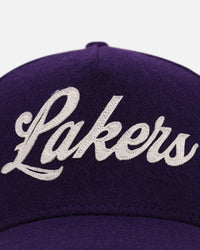 New Era Los Angeles Lakers 'Candy Cane Side Patch' 9FORTY A-Frame Snapback Official Team Color