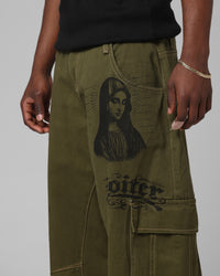 Loiter Layered Holy Fire Cargo Pants Khaki