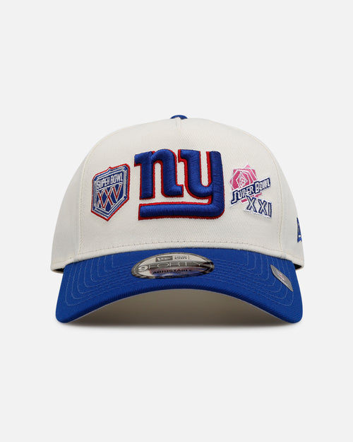 New Era New York Giants 'Super Bowl Logos' 9FORTY A-Frame Snapback Chrome