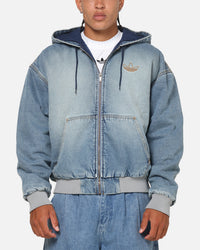 Adidas Denim Padded Jacket Indigo Denim