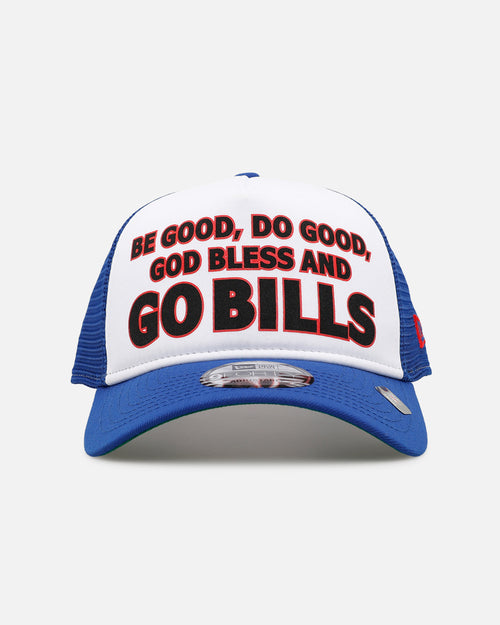 New Era Buffalo Bills 'Team Motto' 9FORTY A-Frame Trucker Snapback Official Team Colors