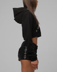 Loiter Women's Rodeo Cropped Zip Hoodie Black