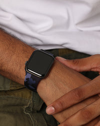 Saint Morta Printed Silicone Band M002 Indigo Camo