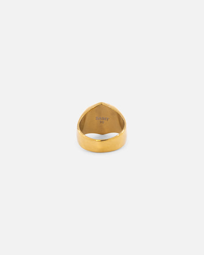 Saint Morta Onyx Octagon Signet Ring Gold
