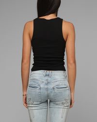 Loiter Women's Hybrid Scoop Neck Tank Black/Black