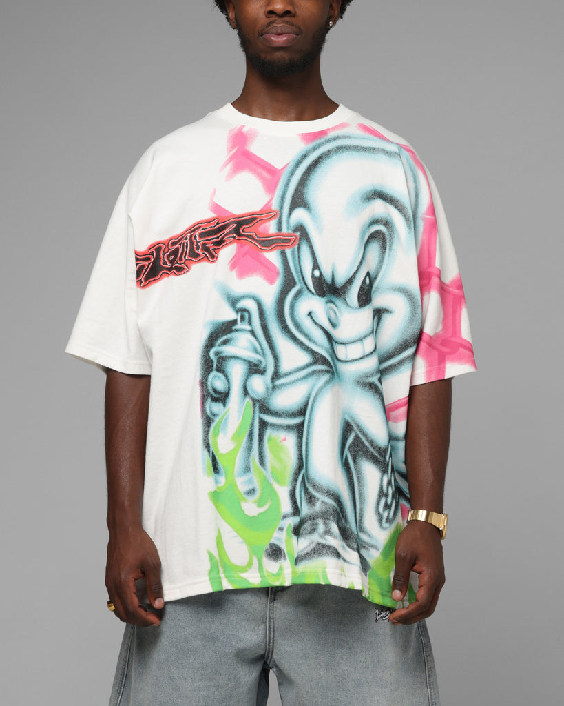 Loiter Airbrush Boxy T-Shirt White | Culture Kings US