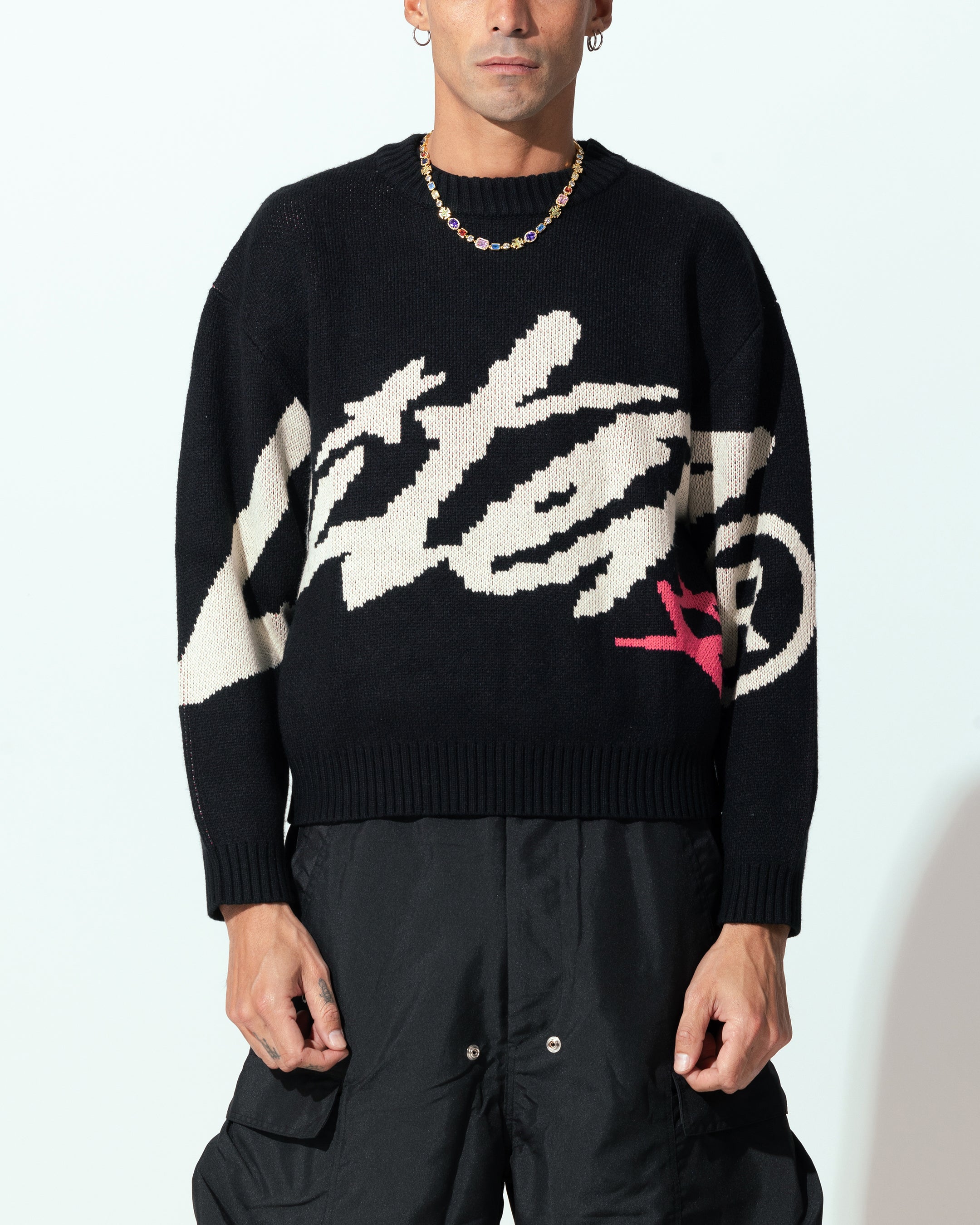 Loiter Spider Knit Sweater Black/White | Culture Kings US