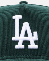 New Era Los Angeles Dodgers 'Dark Green Cord' 9FORTY A-Frame Corduroy Snapback Dark Green