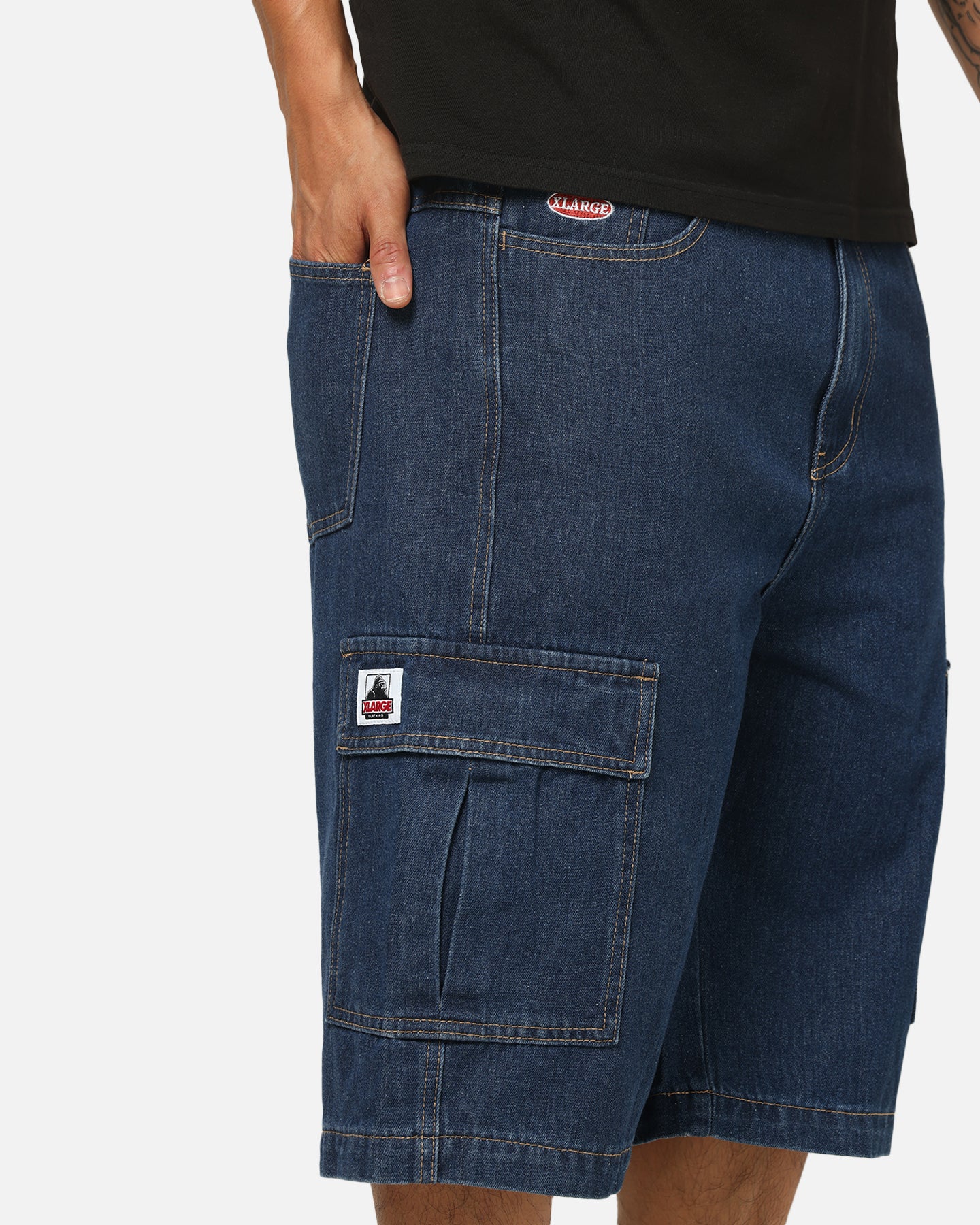 X-Large Baggy Cargo Denim 91 Shorts Dark Indigo | Culture Kings US