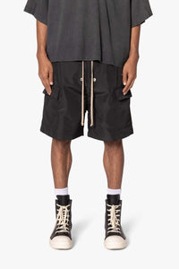 MNML Rave Double Cargo Shorts Black