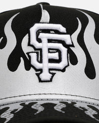 New Era San Francisco Giants 'Metallic Flames' 9FORTY A-Frame Snapback Black/Silver