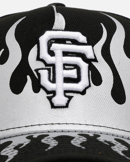 New Era San Francisco Giants 'Metallic Flames' 9FORTY A-Frame Snapback Black/Silver
