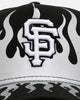 New Era San Francisco Giants 'Metallic Flames' 9FORTY A-Frame Snapback Black/Silver