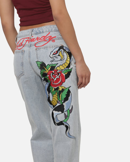 Ed Hardy Serpent Jeans  Mid Blue