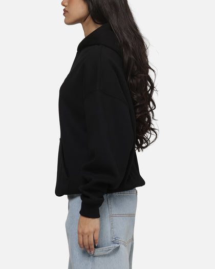 Carre Illusion Hoodie Solid Black