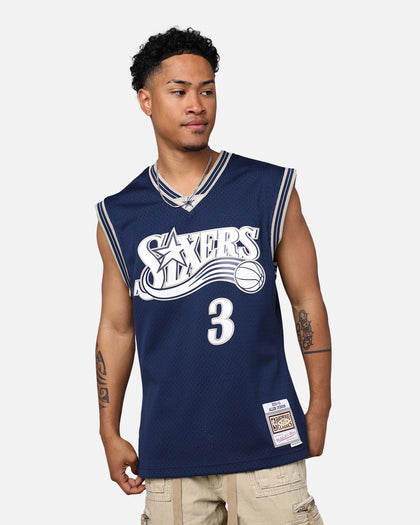 Mitchell & Ness Philadelphia 76ers Allen Iverson 2000-01 College Twist Swing Jersey Navy/White