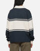 Carre Varsity Long Sleeve Polo Shirt Vintage Navy
