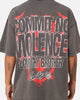 Loiter Dog Tag Oversized T-Shirt Charcoal Grey
