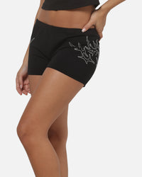 Ed Hardy Women's Silver Lining Mini Shorts Black
