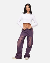 XXIII Women's Corporal Cargo Jeans Purple