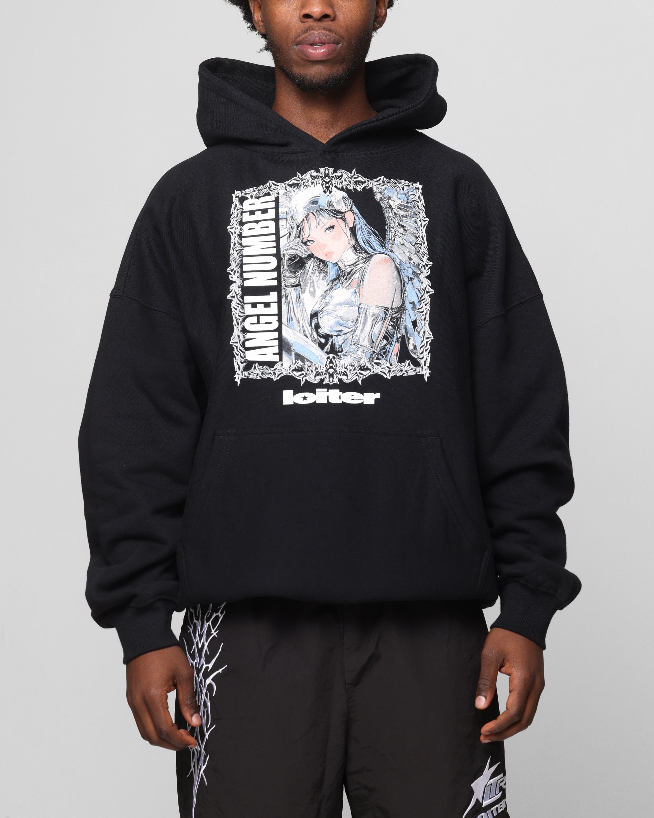 Loiter Angel Number Hoodie Black | Culture Kings US