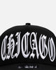 New Era Chicago White Sox 'Oversized Gothic Script Crown' 9FORTY A-Frame Snapback Black/White