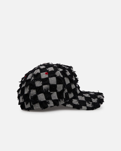New Era Atlanta Braves 'Frayed Checkerboard' 9FORTY A-Frame Snapback Black/Grey