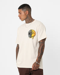 Goat Crew Smiley Skull Vintage T-Shirt Off White