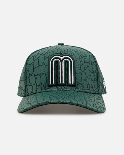 New Era Mexico National Baseball Team 'Croc Skin 2.0' 9FORTY A-Frame Snapback Dark Green