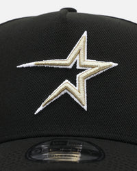 New Era Houston Astros 'Black And Team Color' 9FORTY A-Frame Snapback Black/Official Team Color