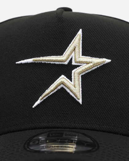 New Era Houston Astros 'Black And Team Color' 9FORTY A-Frame Snapback Black/Official Team Color