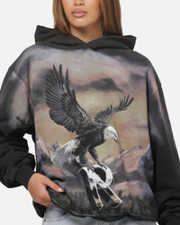 Represent Chrome Flight Hoodie Stained Black