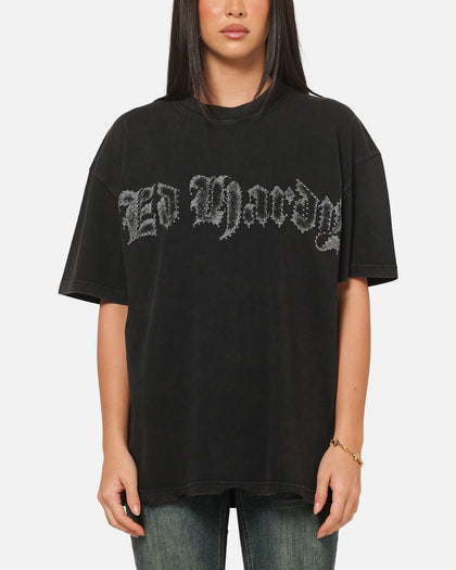 Ed Hardy Distressed Chrome T-Shirt Black