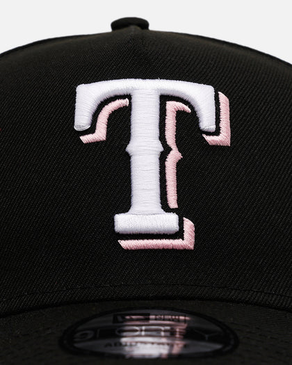 New Era Texas Rangers 'Black And Pink' 9FORTY A-Frame Snapback Black/Pink