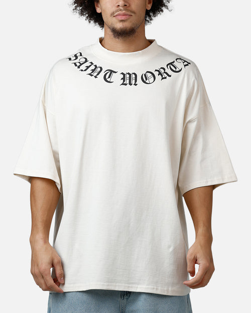 Saint Morta Barbaric Mock Neck T-Shirt Off White