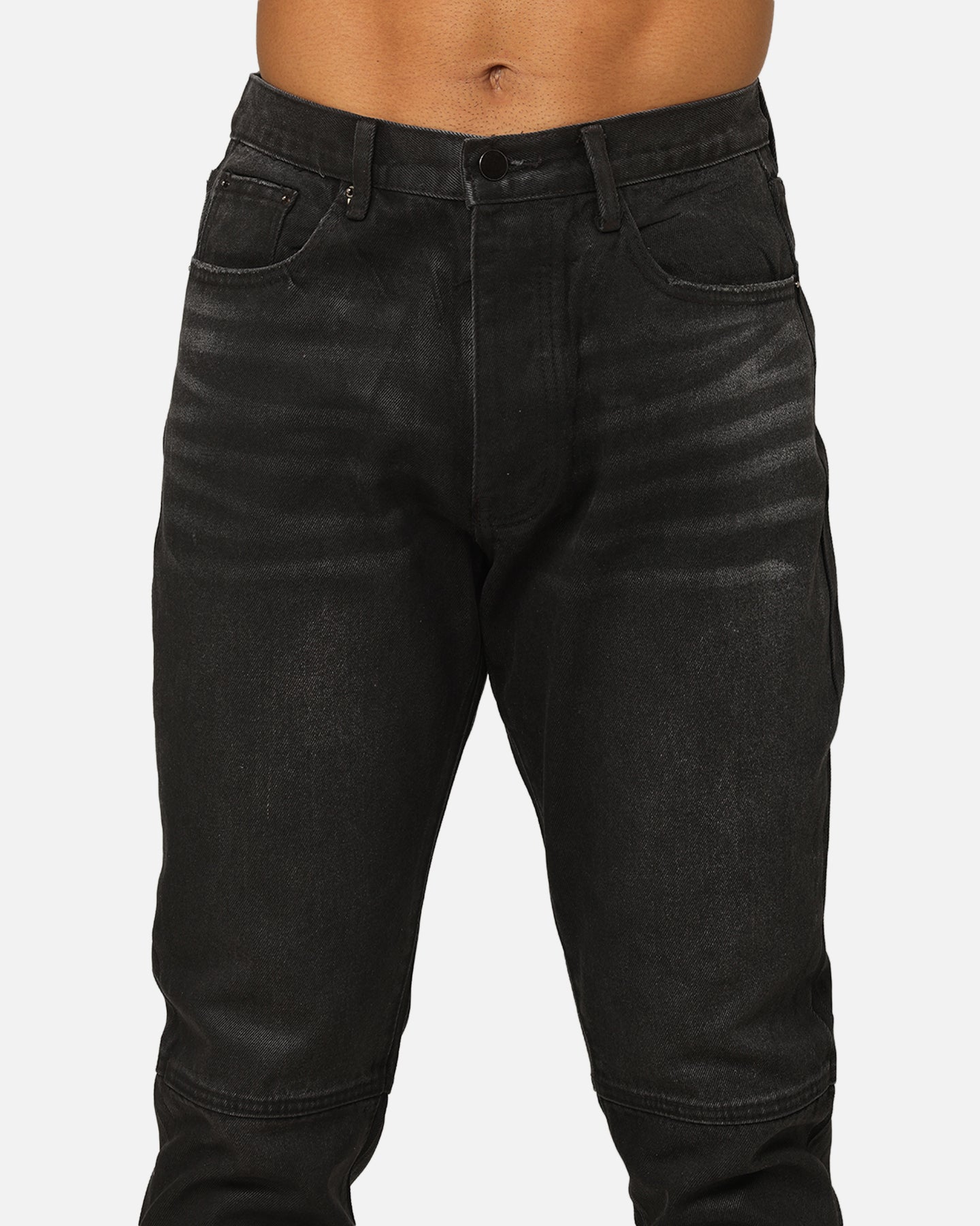 MNML Bootcut Waxed Jeans Black | Culture Kings US