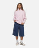 Adidas Women's Funnel Neck Quarter Zip Sweatshirt Pink
