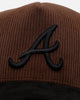 47 Brand Atlanta Braves 'Barren' Offside DT Corduroy Snapback Brown/Black