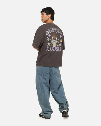 Mitchell & Ness Los Angeles Lakers Blackletter Champs Box T-Shirt Slate